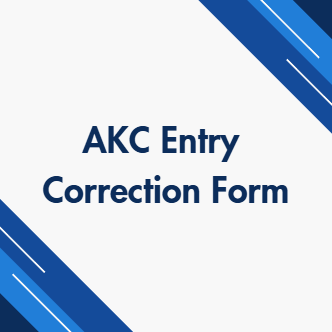 AKC Compliant Entry Correction Form Pad