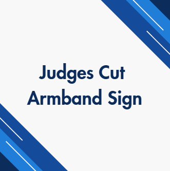 Custom Judges Cut Armband Numbers Sign