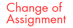 Change of Assignment Sign